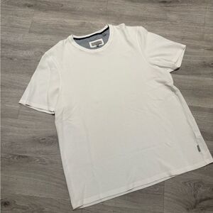 Ted Baker White Short Sleeve Tee with Crew Neck